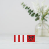 profielkaart of bladwijzer mini visitekaartje (Staand voorkant)