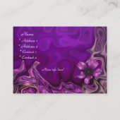 Profielkaart Paarse Bloemen Zakelijk Visitekaartje (Achterkant)