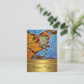 Profielkaart  Print William Morris Gold 2 Visitekaartje (Staand voorkant)