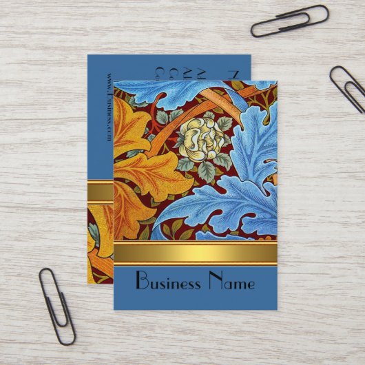 Profielkaart Print William Morris Gold Visitekaartje (Voorkant / Achterkant in situ)