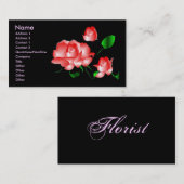 Profielkaart "Roze Rose Florist I" Visitekaartje (Voorkant / Achterkant)