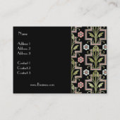 Profielkaart  Roze Zwarte Bloem Visitekaartje (Achterkant)