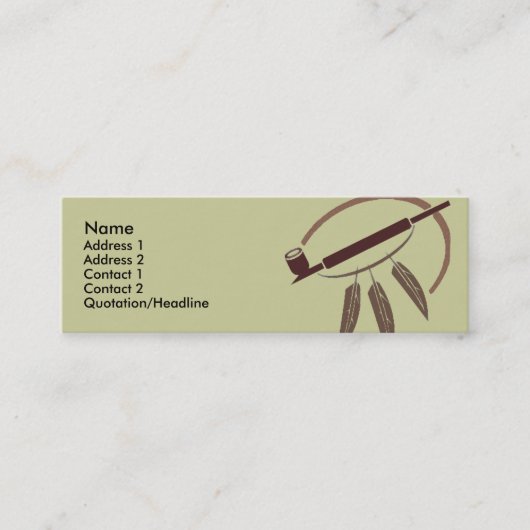 Profielkaart - Sjabloon voor vredestichting Mini Visitekaartje (Voorkant)