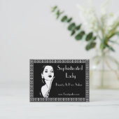 Profielkaart Sophisticated Lady Beauty Hair Salon Visitekaartje (Staand voorkant)