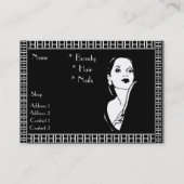 Profielkaart Sophisticated Lady Beauty Hair Salon Visitekaartje (Achterkant)