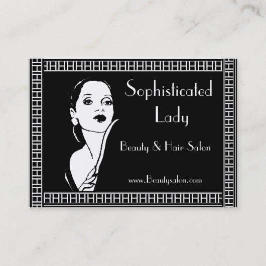 Profielkaart Sophisticated Lady Beauty Hair Salon Visitekaartje (Voorkant)