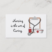 Profielkaart van de verpleegkundige visitekaartje (Achterkant)