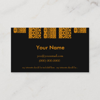 Profielkaart van man visitekaartje