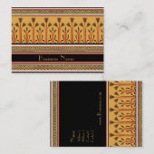 Profielkaart  Victoriaans Goud Beige Zwart 2 Visitekaartje (Voorkant / Achterkant)