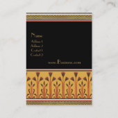 Profielkaart  Victoriaans Goud Beige Zwart 2 Visitekaartje (Achterkant)