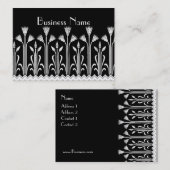 Profielkaart  Victoriaans Patroon Zwart Wit Visitekaartje (Voorkant / Achterkant)