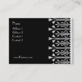 Profielkaart  Victoriaans Patroon Zwart Wit Visitekaartje (Achterkant)