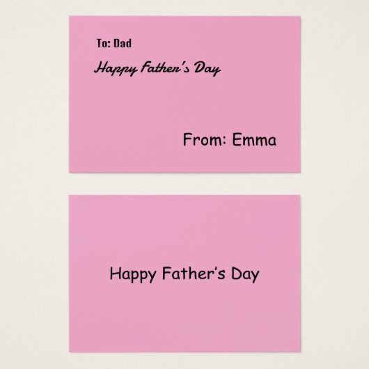 Profielkaart Visitekaartje (Voorkant /achterkant)