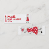 Profielkaart voor kleine meisjes mini visitekaartje (Voorkant / Achterkant)