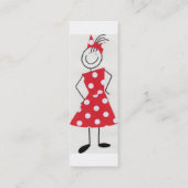 Profielkaart voor kleine meisjes mini visitekaartje (Achterkant)