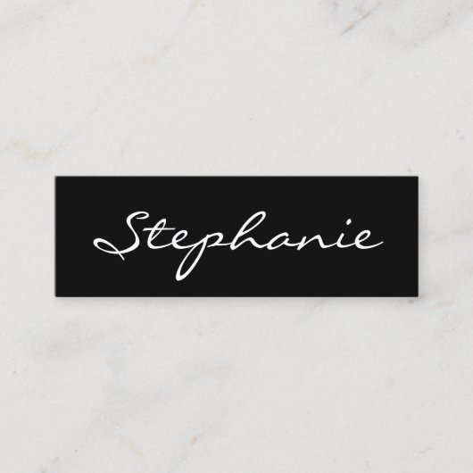 Profielkaart voor leesbare zwart-witlettertypen mini visitekaartje (Voorkant)