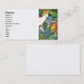 Profielkaart voor parrots en bromeliads visitekaartje (Voorkant / Achterkant)