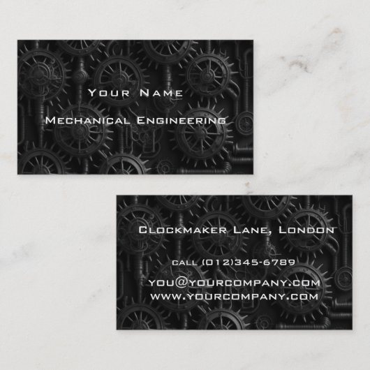 Profielkaart voor technici visitekaartje (Voorkant / Achterkant)