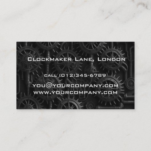 Profielkaart voor technici visitekaartje (Achterkant)