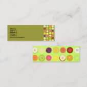 Profielkaart voor vruchten retro mini visitekaartje (Voorkant / Achterkant)