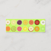 Profielkaart voor vruchten retro mini visitekaartje (Achterkant)