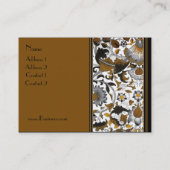 Profielkaart  William Morris Brown Floral Visitekaartje (Achterkant)
