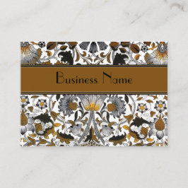 Profielkaart  William Morris Brown Floral Visitekaartje