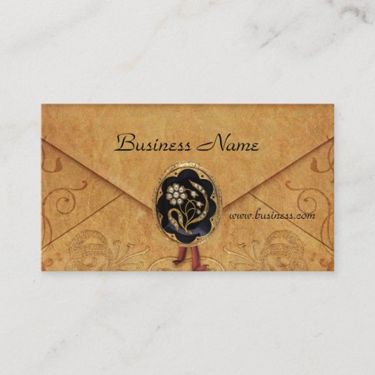 Profielkaart Zakelijk Antiek Envelop Jewel Visitekaartje (Voorkant)