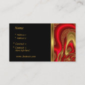 Profielkaart Zakelijk Elegant Abstract Zwart Rood  Visitekaartje (Achterkant)