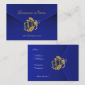 Profielkaart Zakelijk Rich Blue Velvet Beetle Visitekaartje (Voorkant / Achterkant)