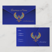 Profielkaart Zakelijk Rich Blue Velvet Eagle Visitekaartje (Voorkant / Achterkant)