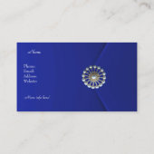 Profielkaart Zakelijk Rich Blue Velvet Pearls 2 Visitekaartje (Achterkant)
