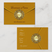 Profielkaart Zakelijk Rich Velvet Mustard Jewel Visitekaartje (Voorkant / Achterkant)