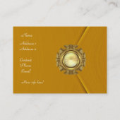 Profielkaart Zakelijk Rich Velvet Mustard Jewel Visitekaartje (Achterkant)