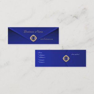 Profielkaart Zakelijk Rijk Blauw Fluwelen Juweel 2 Mini Visitekaartje