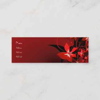 Profielkaart Zakelijk Shady Rood Bloemendesign lan Mini Visitekaartje