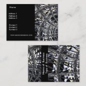 Profielkaart Zakelijk Zilver Weave Zwart Visitekaartje (Voorkant / Achterkant)