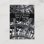 Profielkaart Zakelijk Zilver Weave Zwart Visitekaartje (Achterkant)