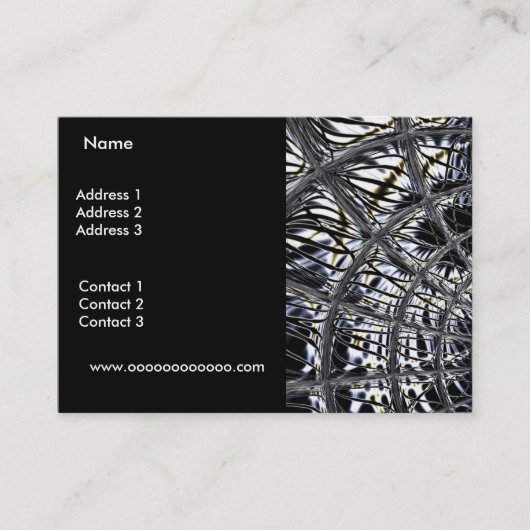 Profielkaart Zakelijk Zilver Weave Zwart Visitekaartje (Voorkant)