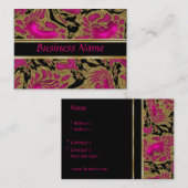 Profielkaart Zakelijk Zizzago Elegant Zwart Roze Visitekaartje (Voorkant / Achterkant)