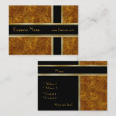 Profielkaart Zakelijk Zwart Goud Metaal Look 2 Visitekaartje (Voorkant / Achterkant)