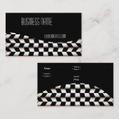 Profielkaart Zakelijk Zwart Wit Cheques Visitekaartje (Voorkant / Achterkant)