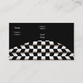 Profielkaart Zakelijk Zwart Wit Cheques Visitekaartje (Achterkant)