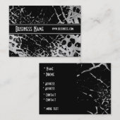 Profielkaart Zwart & Wit Stijl Gebroken (1s) Visitekaartje (Voorkant / Achterkant)