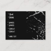 Profielkaart Zwart & Wit Stijl Gebroken (1s) Visitekaartje (Achterkant)