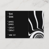 Profielkaart Zwart & Wit Stijl Spin (1) Visitekaartje (Achterkant)