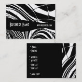 Profielkaart Zwart & Wit Stijl Stripe Tegel (1) Visitekaartje (Voorkant / Achterkant)
