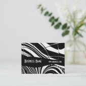 Profielkaart Zwart & Wit Stijl Stripe Tegel (1) Visitekaartje (Staand voorkant)