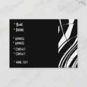 Profielkaart Zwart & Wit Stijl Stripe Tegel (1) Visitekaartje (Achterkant)