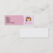  profielkaarten van Brunette Princess Skinny Mini Visitekaartje (Voorkant / Achterkant)